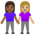 women holding hands, medium-dark skin tone, medium-light skin tone